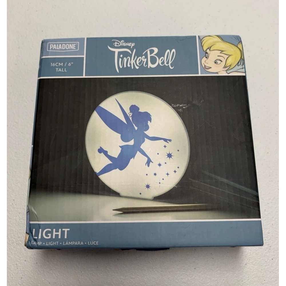Disney Tinkerbell Night Light 6" Tinker Bell Lamp Battery Operated- Paladone NEW
